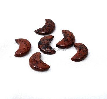 Natural Mahogany Obsidian Moon Cabachon