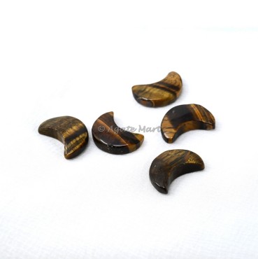 Tiger Eye Crescent Moon Shaped Cabachon