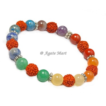 Rudraksaha Seven Chakra Bracelet