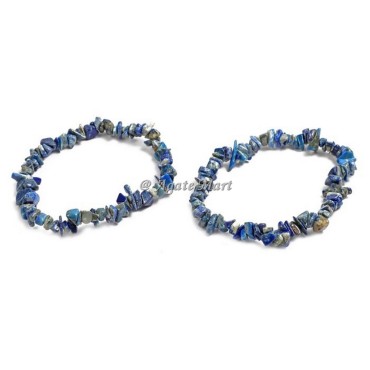 Lapis Lazuli Chips Stones Bracelet