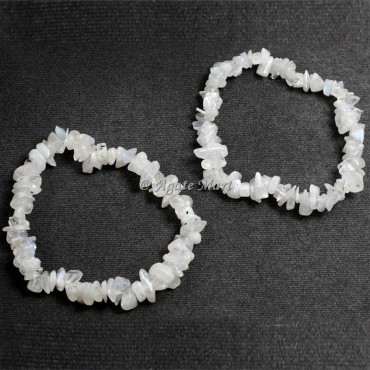 Rainbow Moonstone Chips Power Healing Bracelet