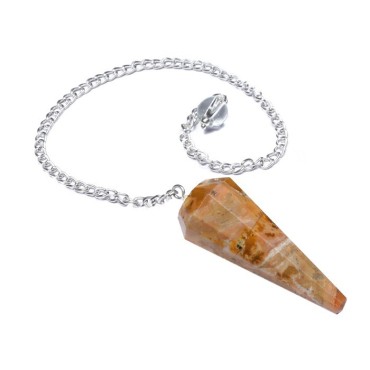 Fancy Jasper 12 Faceted Pendulum