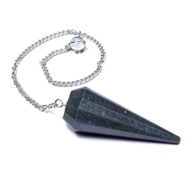 Hematite 12 Faceted Pendulum