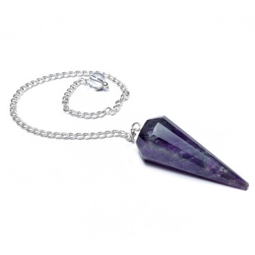 Amethyst 12 Faceted Pendulum