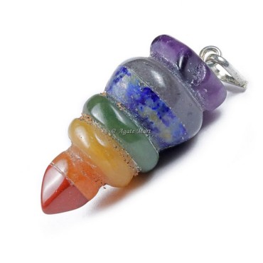 Fancy 7 Chakra Bonded pendants