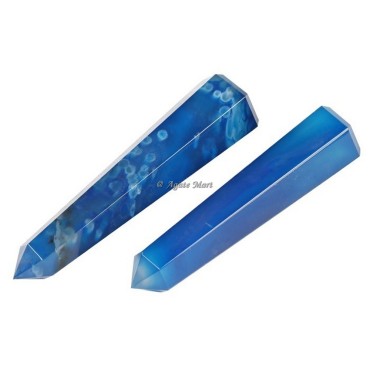 Blue Onyx Faceted Obelisk
