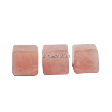 Rose Quartz Crystal Cube