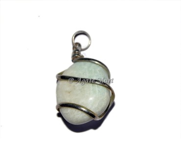 Amazonite Tumble Wire Wrap Pendant