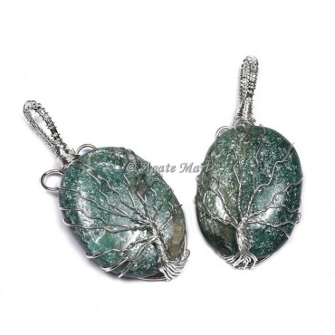Tree Of Life Green Jade Pendant