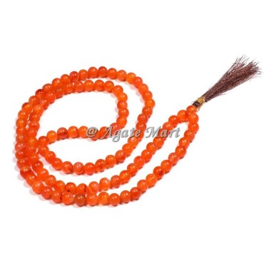 Original Carnelian Prayer 108 Beads Japa Mala
