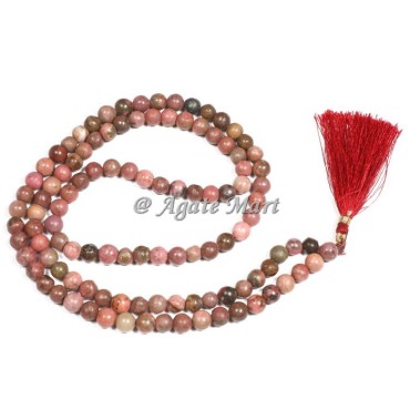 Rhodochrosite Prayer 108 Beads Japa Mala