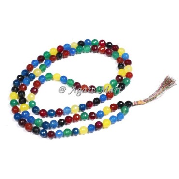 Faceted Smokey Quartz Prayer 108 Beads Japa Mala