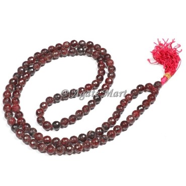 Rhodochrosite Faceted Prayer 108 Beads Japa Mala