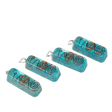 Seven Chakra Heart Shape Orgonite Crystals Pendants