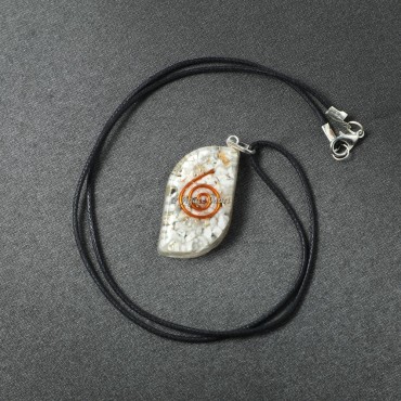 Howlite Third Eye Healing Crystals Orgone Pendant