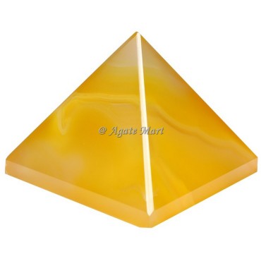 Yellow Onyx Crystals Pyramid