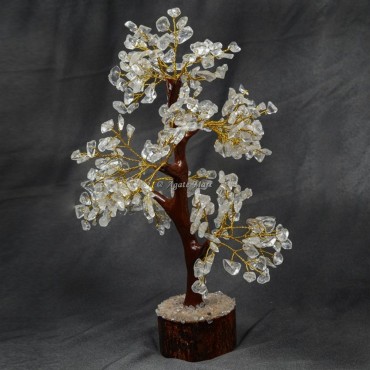 crystal quartz Mseal 300 Chips Golden wire Tree