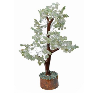 Green Aventurine Mseal 300 Chips Silver Wire Tree