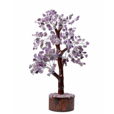 Amethyst Mseal 300 Chips Silver Wire Tree