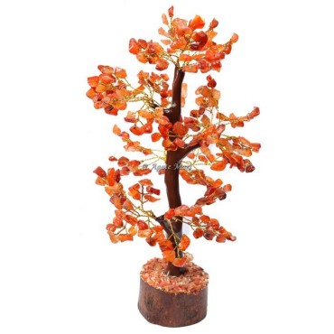 Carnelian Mseal 300 Chips Golden Wire Tree