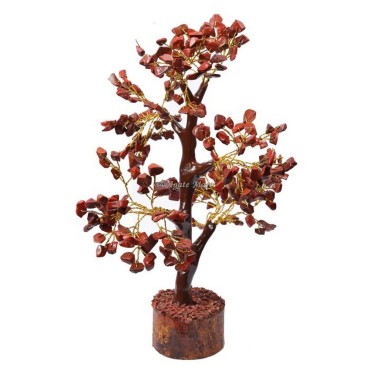 Red Jasper Mseal 300 Chips Golden Wire Tree