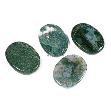 Moss Agate Thumb Worry Stone