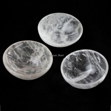 Crystal Quartz Hand Made Bowl