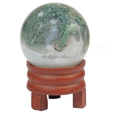 Tree Agate Crystals Sphere