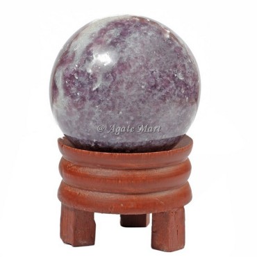 Lepidolite Crystals Sphere