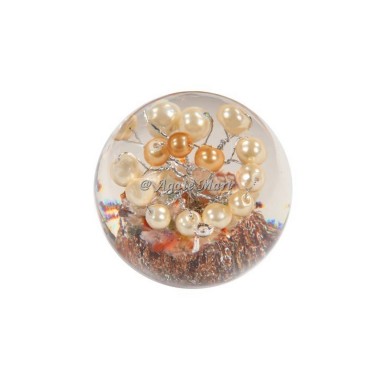 Pearls in Orgonite Crystals Sphere