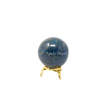 Apatite Crystals Sphere With Brass Stand