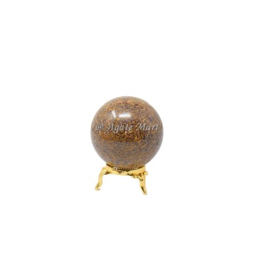Snack Jasper Or Calligraphy Jasper Crystals Sphere With Brass Stand