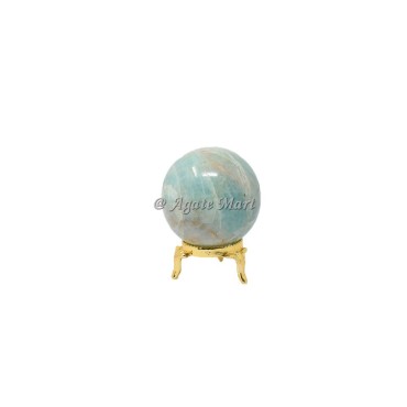 Amazonite Crystals Crystals Sphere With Brass Stand