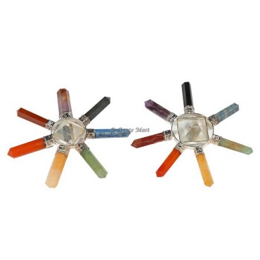 Seven Chakra with Pyramid Crystals Energy Generator