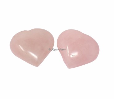 Rose Quartz Puffy Hearts