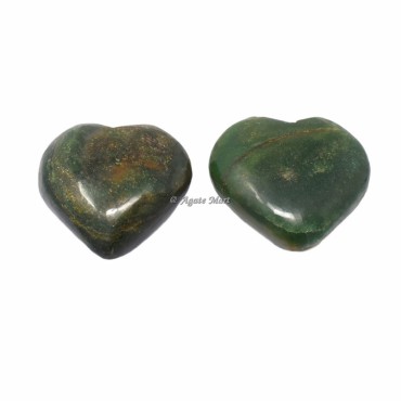 Green Mica Puffy Hearts