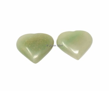 Green Aventurine Puffy Hearts
