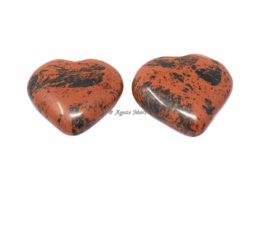 Mahogany Puffy Hearts