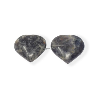 Blue Aventurine Puffy Hearts