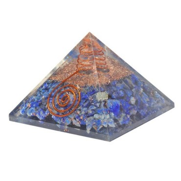 Lapis Lazuli With Crystal Point Orgonite Crystals Pyramid