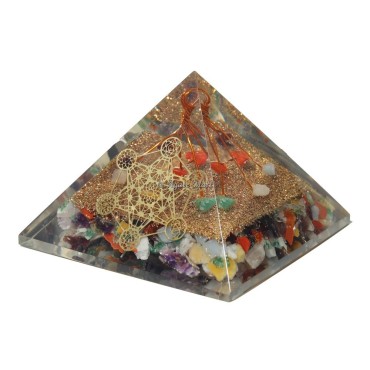 Mix Chakra Orgone Healing Pyramid