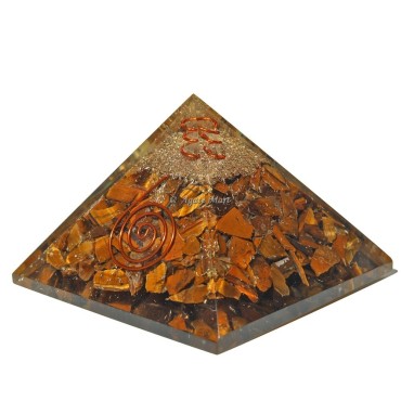 Tiger Eye Orgone Emf Protect Healing Pyramid