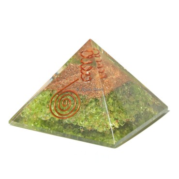 Peridot Orgone Emf Protect Healing Pyramid