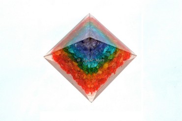 7 Chakra Layer EMF Protection Orgonite Pyramid Crystal Pyramids