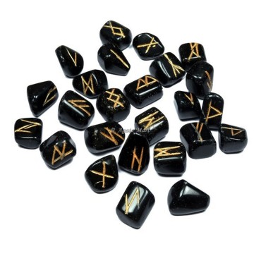Black Obsidian Rune Set