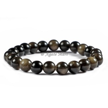 Brown Tiger Eye Round Healing Bracelet
