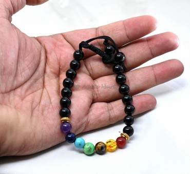 7 Chakra With Black Obsidian