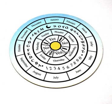 Printed Rainbow Dowsing Pendulum Board