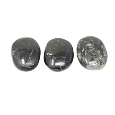 Black Rutile Palm Stone
