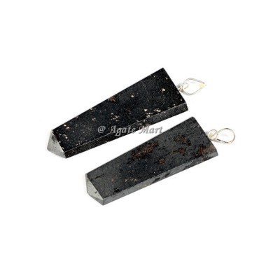 Flat Hematite Faceted Pencil Pendant